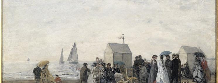 La Plage de Trouville, 1867, huile sur bois