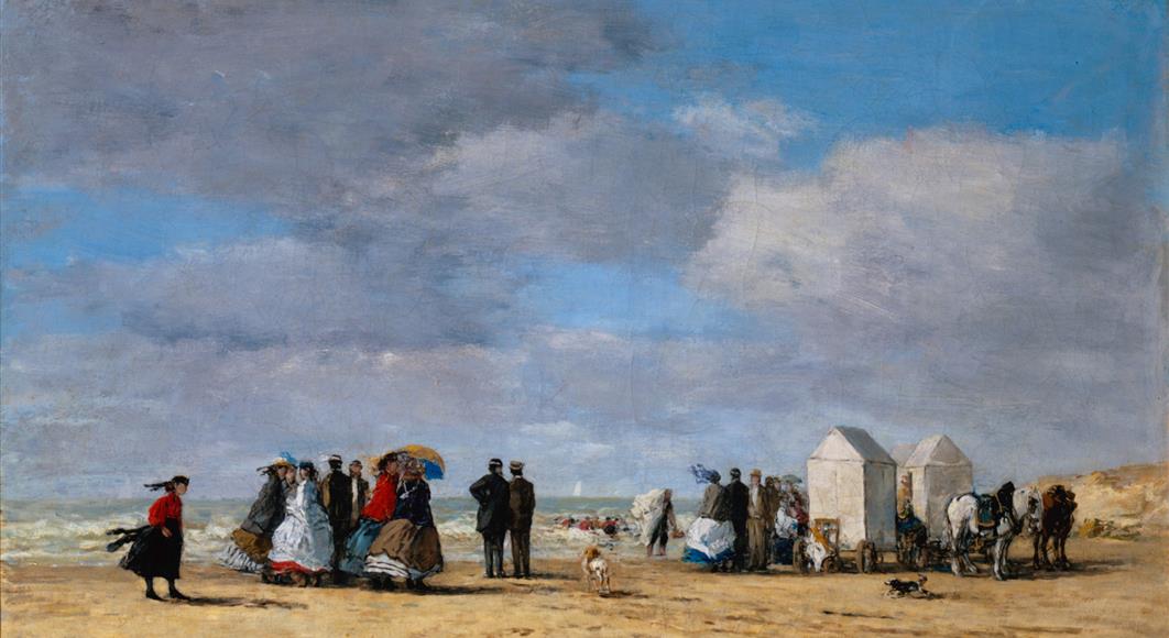 La Plage à Trouville, 1865, huile sur toile